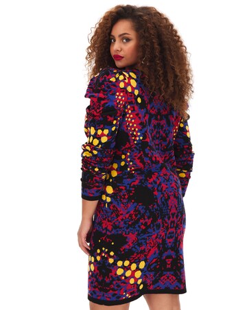 Multi Print Knitted Dress