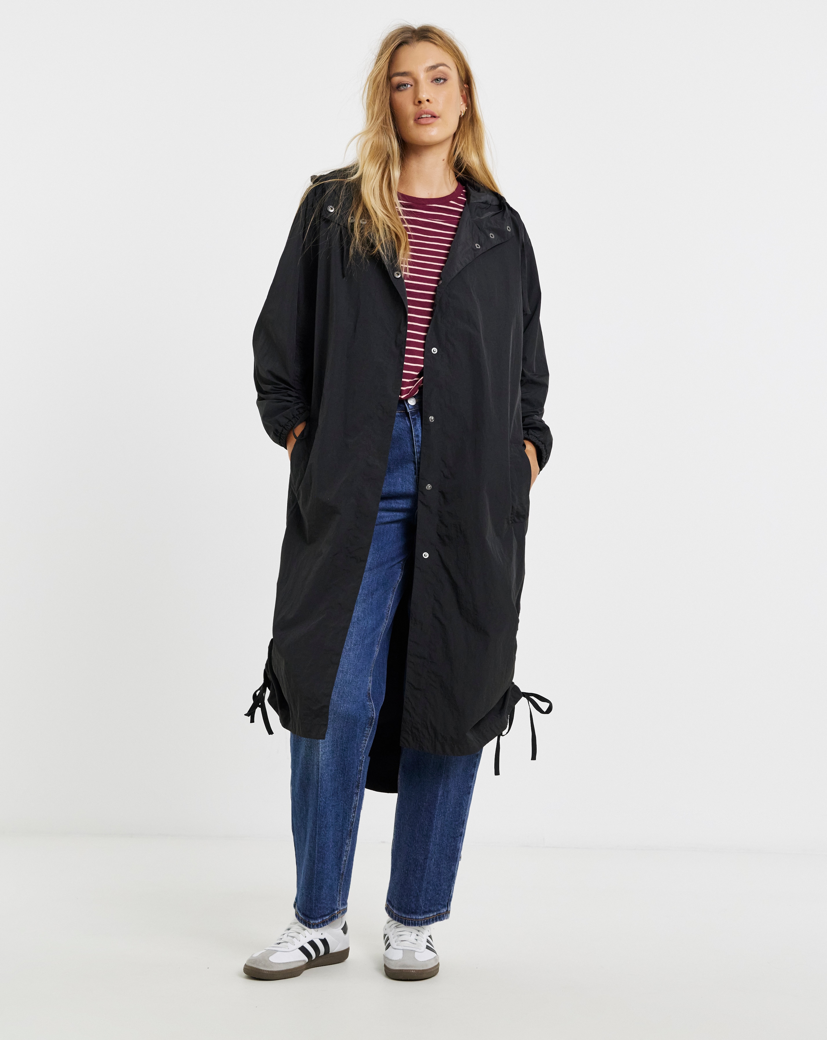 Simply Be Black Utility Parachute Jacket