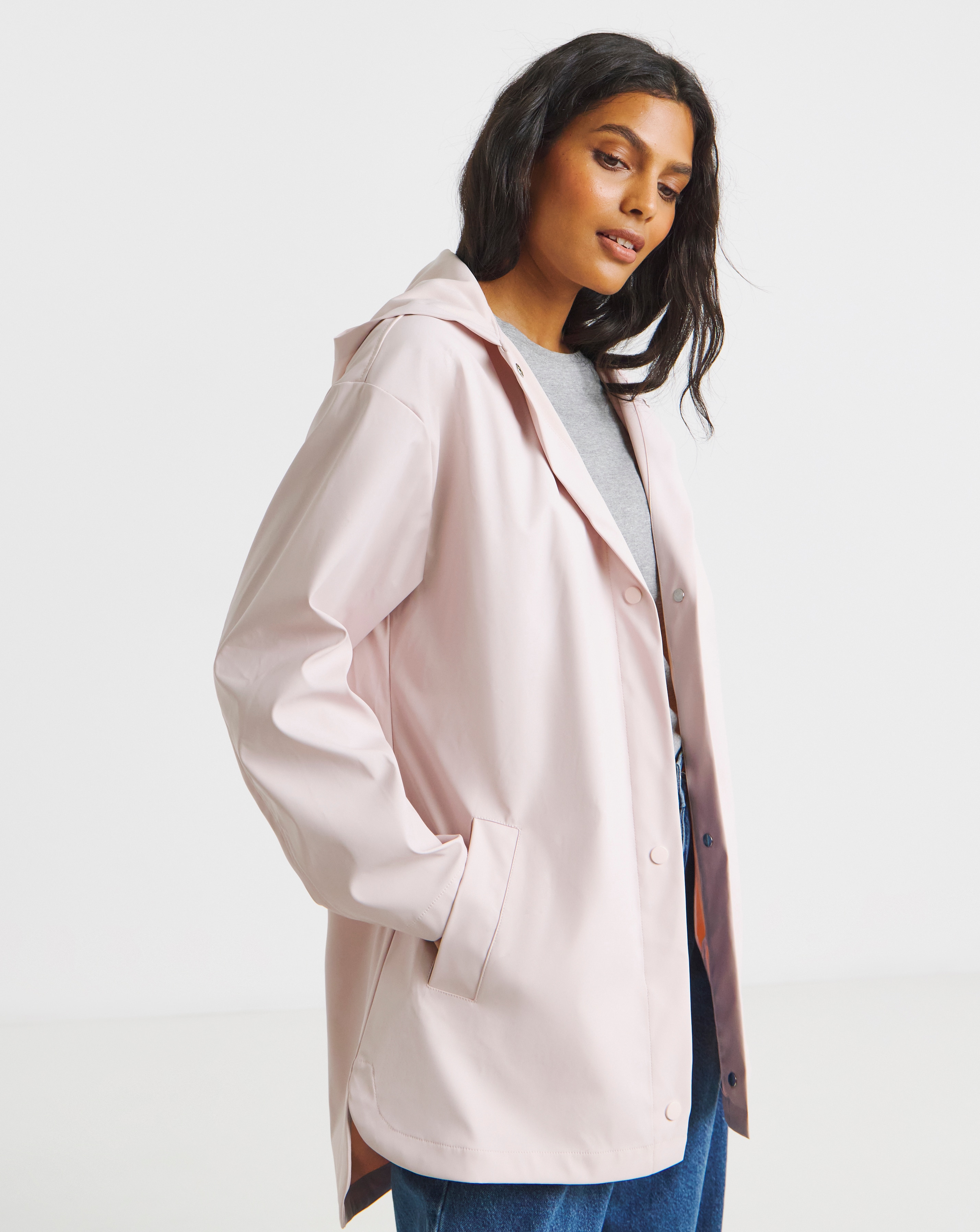 SBE Pink Short Rubberised Mac