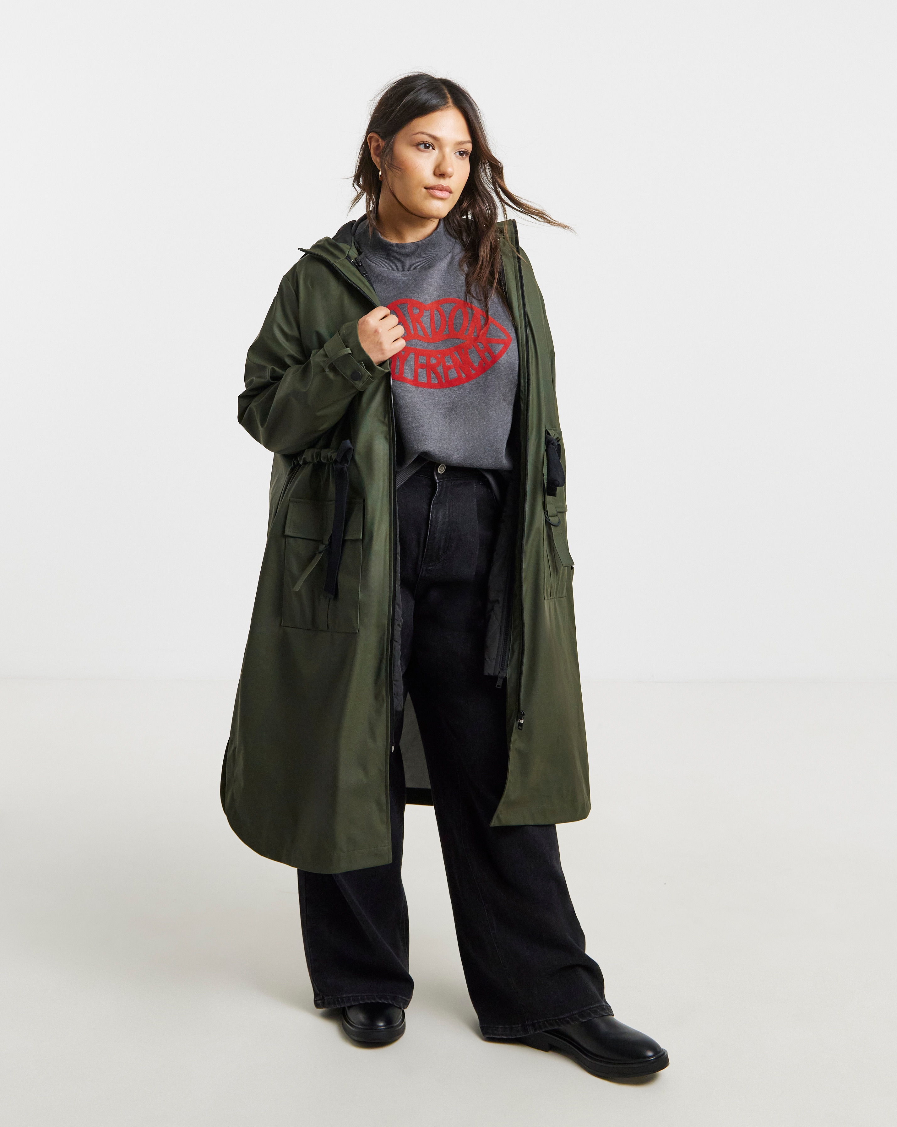 Khaki Rubberised 3 in 1 Parka