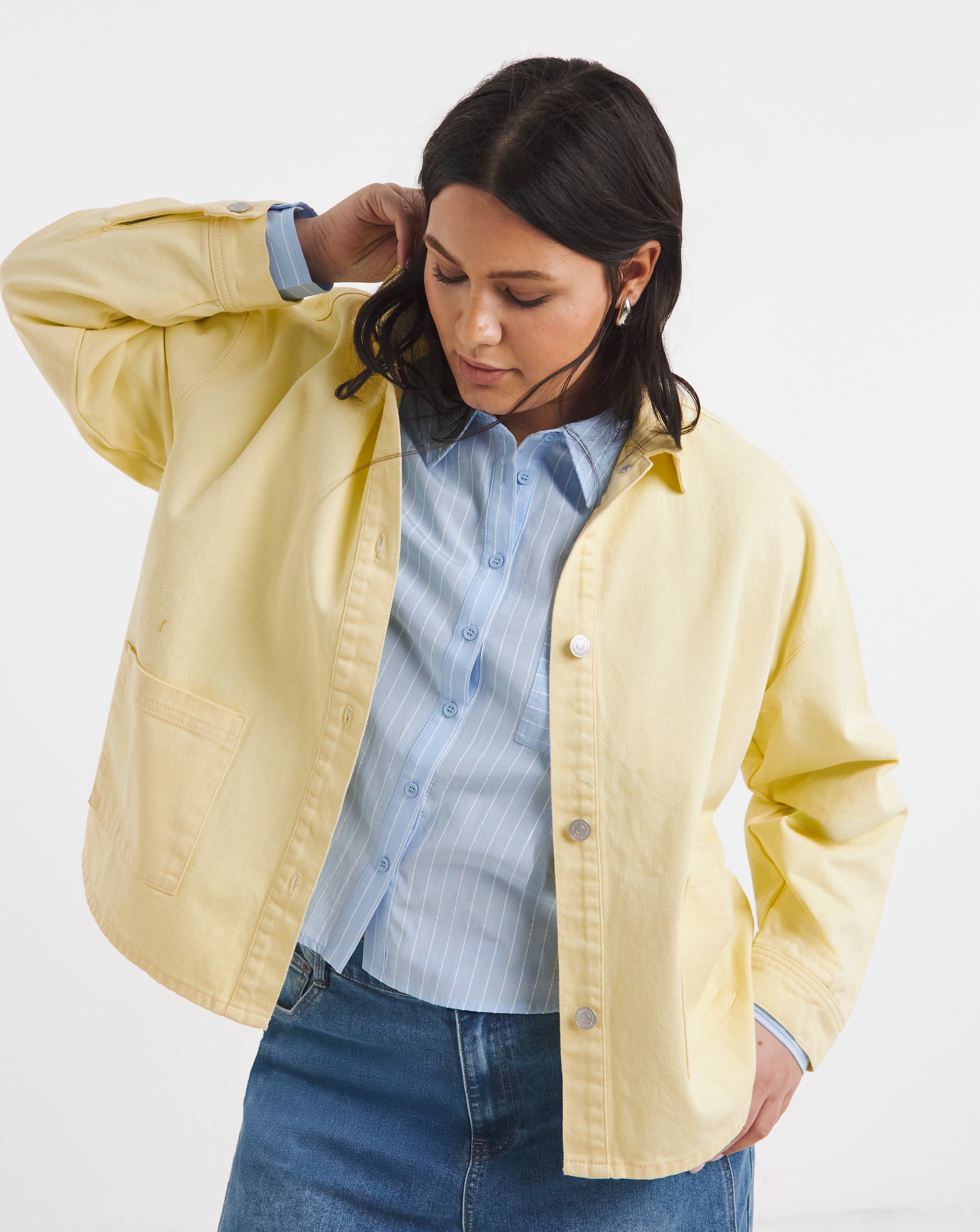 Simply Be Buttermilk Utility Jacket