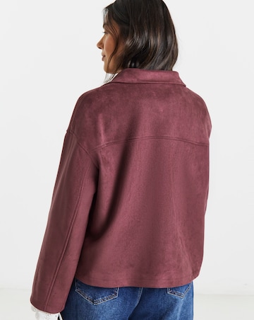 Berry Suedette Pocket Shacket