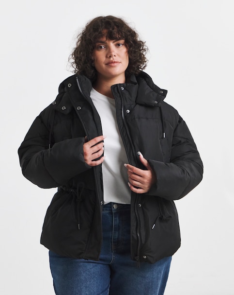 Black Short Padded Coat