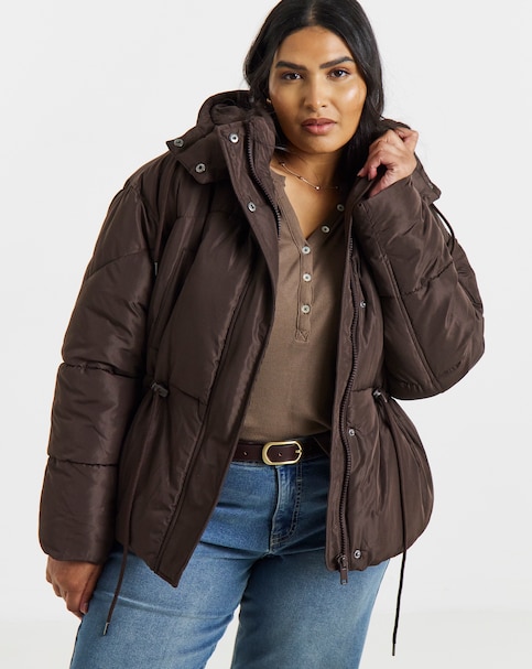 Chocolate Short Padded Coat