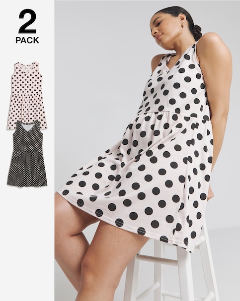 2 Pack Spot Short Nighties