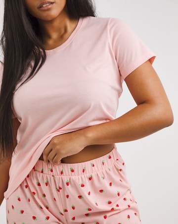 Pretty Secrets Strawberry Print Value Pyjama Shortie Set