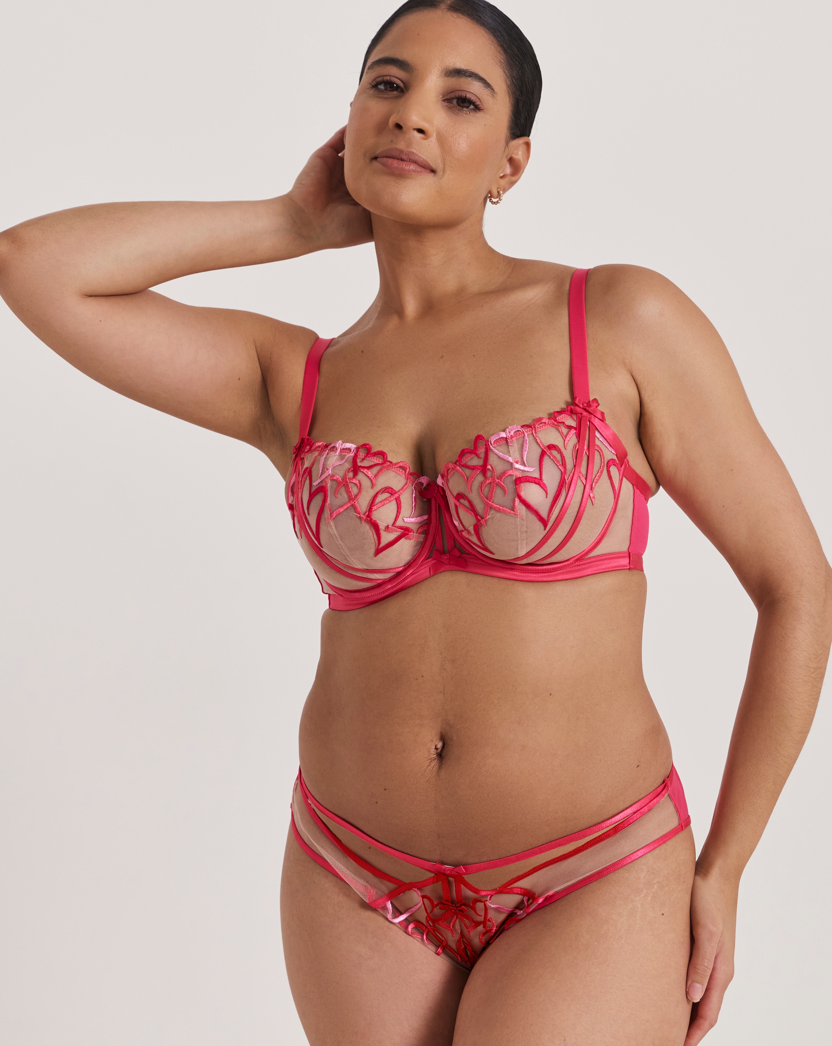 New In - Ann Summers Love Struck Braz MidPink