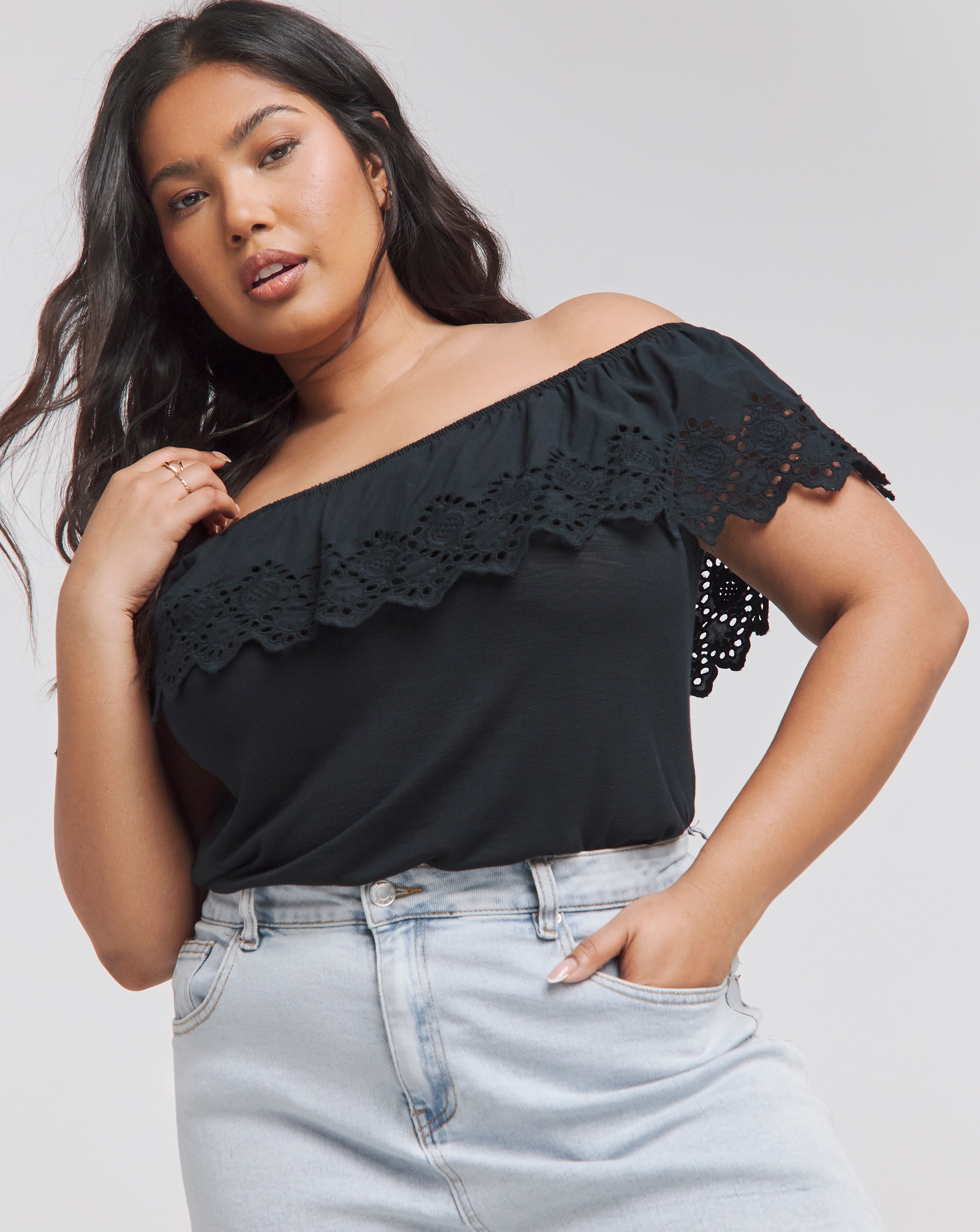 Joe Browns Broderie Frill Tee