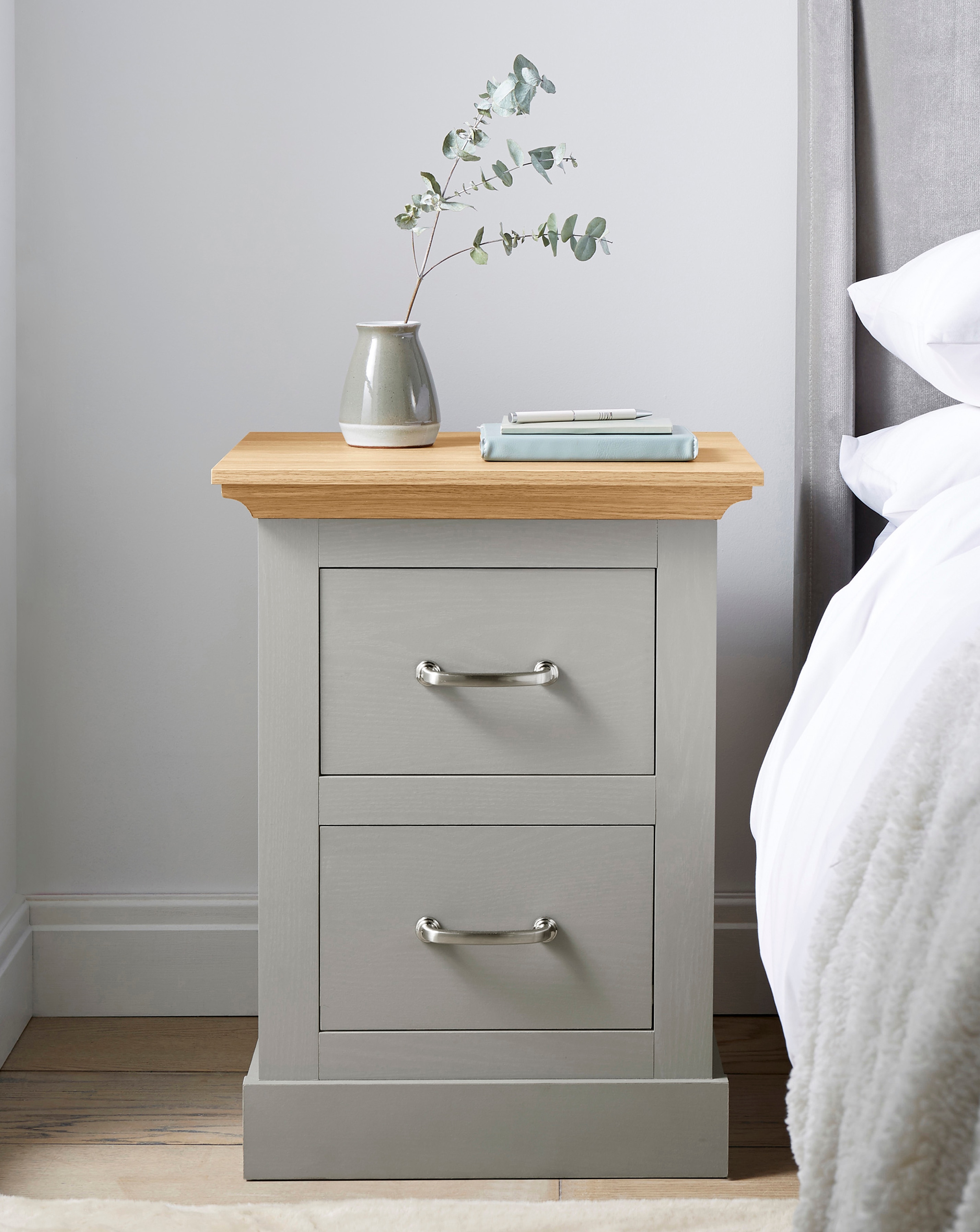 New In - Julipa Ashford 2 Drawer Bedside Table