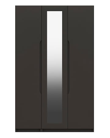 Sorrento High Gloss 3 Door Wardrobe with Mirror