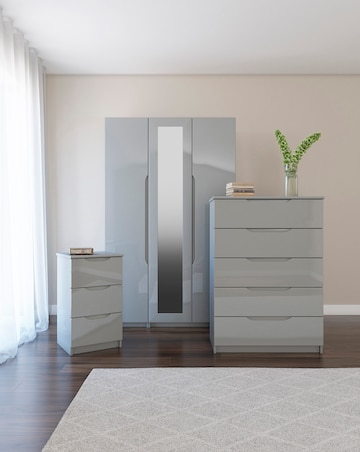 Sorrento High Gloss Assembled 4 plus 4 Drawer Chest