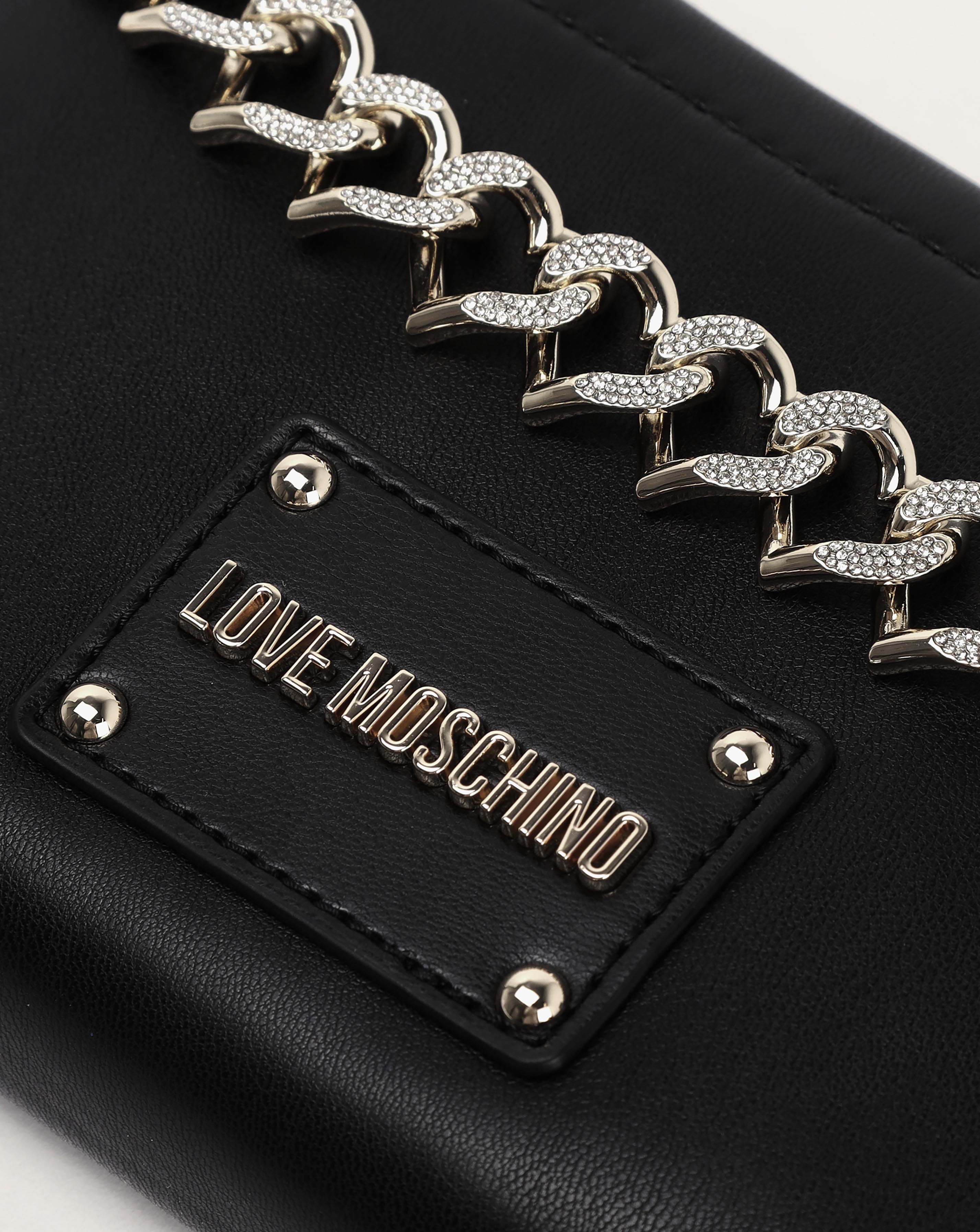 Love Moschino Strass Heart Chain Shoulder Bag Simply Be