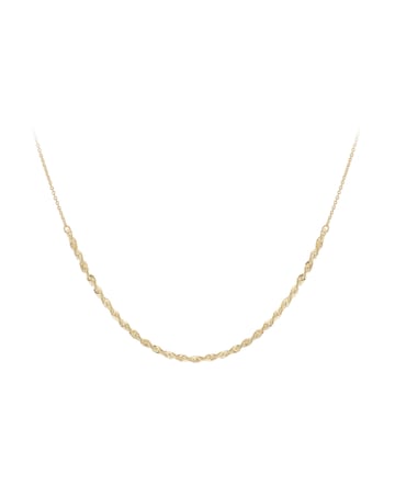 9CT Gold Rope & Trace Asdjustable Chain