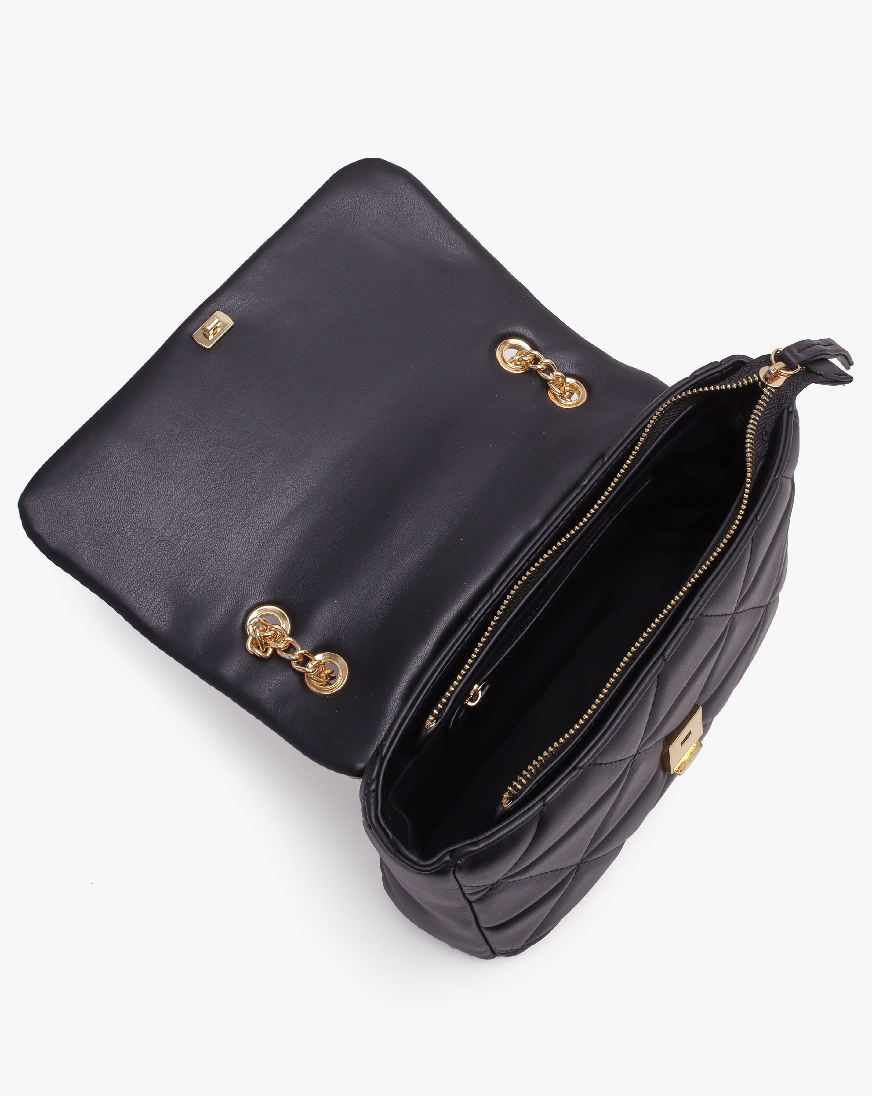 Black quilted valentino bag discount