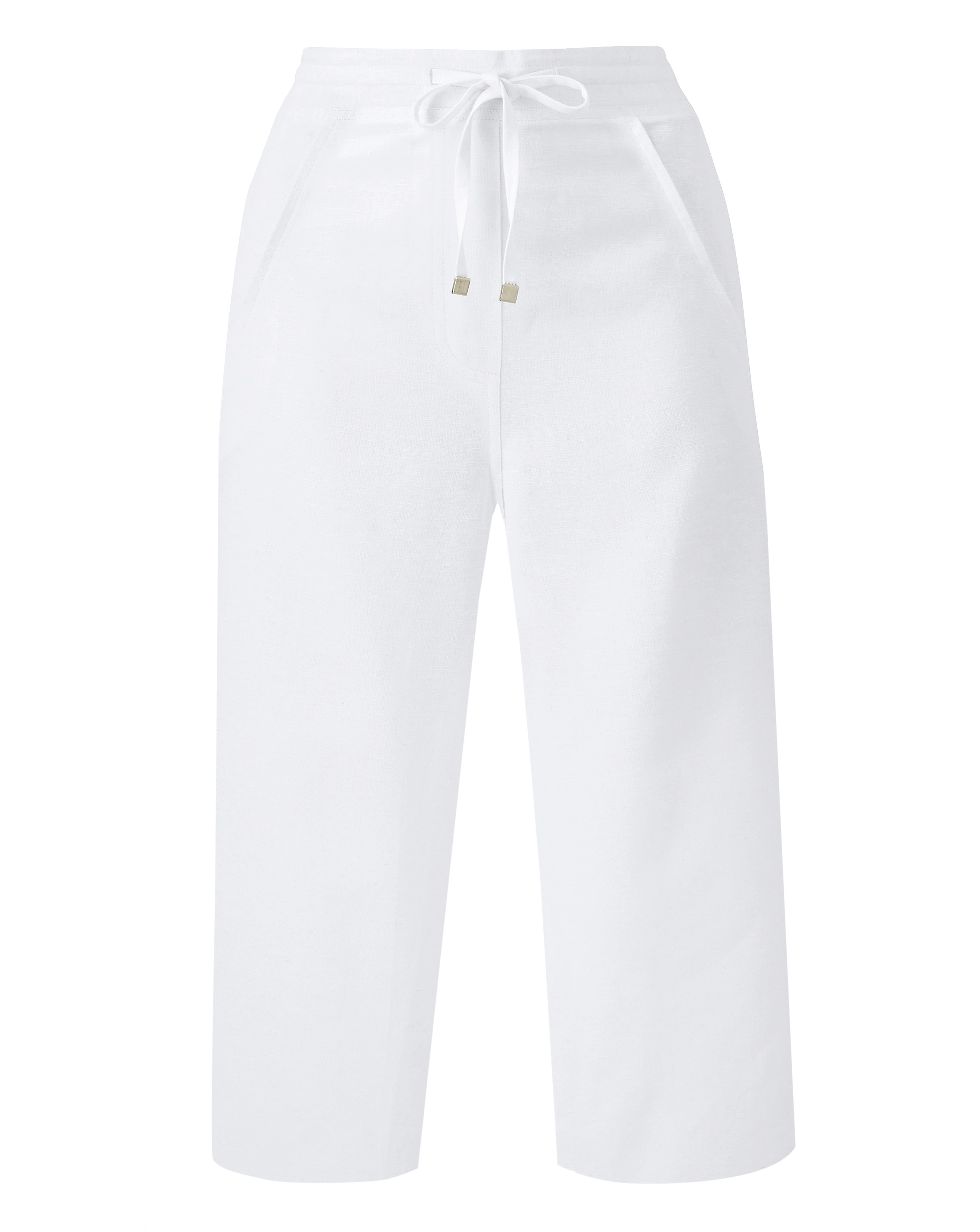 Petite Linen Mix Crop Trousers Simply Be