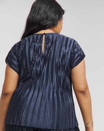Joanna Hope Metallic Plisse Top
