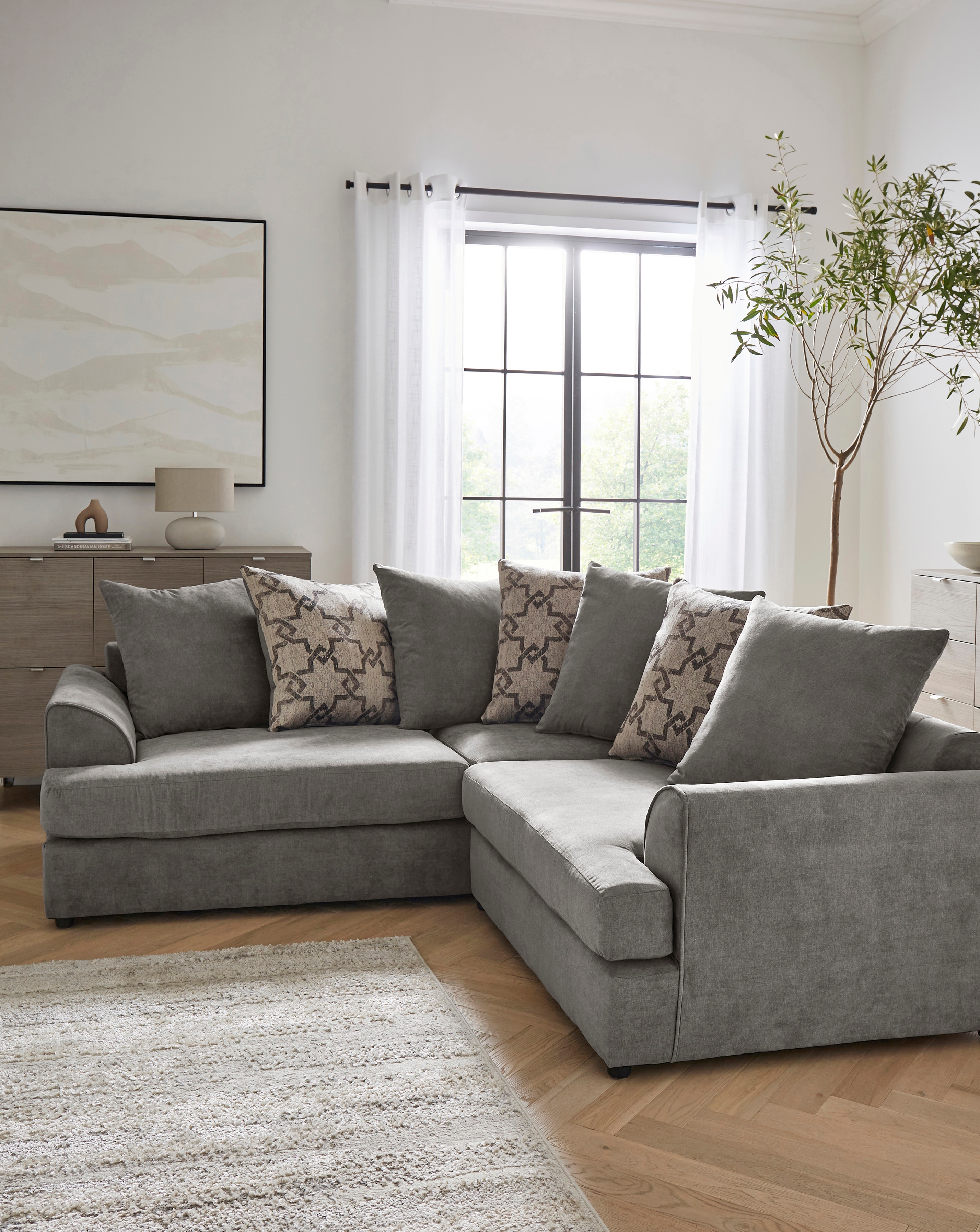 New In - Grace Chenille Corner Sofa