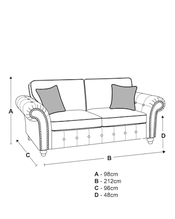 Oakland Faux Leather 3 Seater Sofa