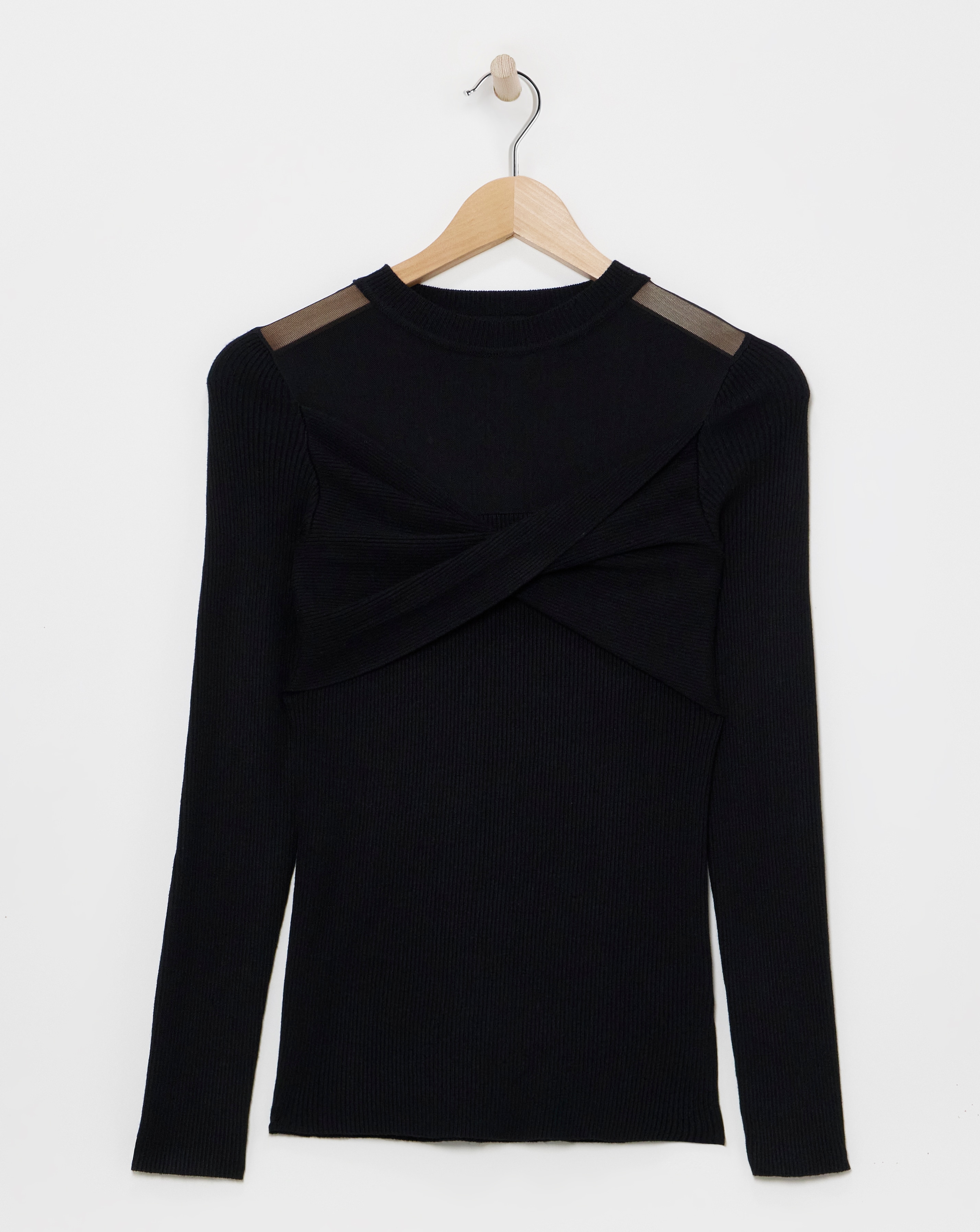 Joanna Hope Knit Jumper With Mesh Insert