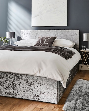 Hayden Crushed Velvet Ottoman Bed Frame