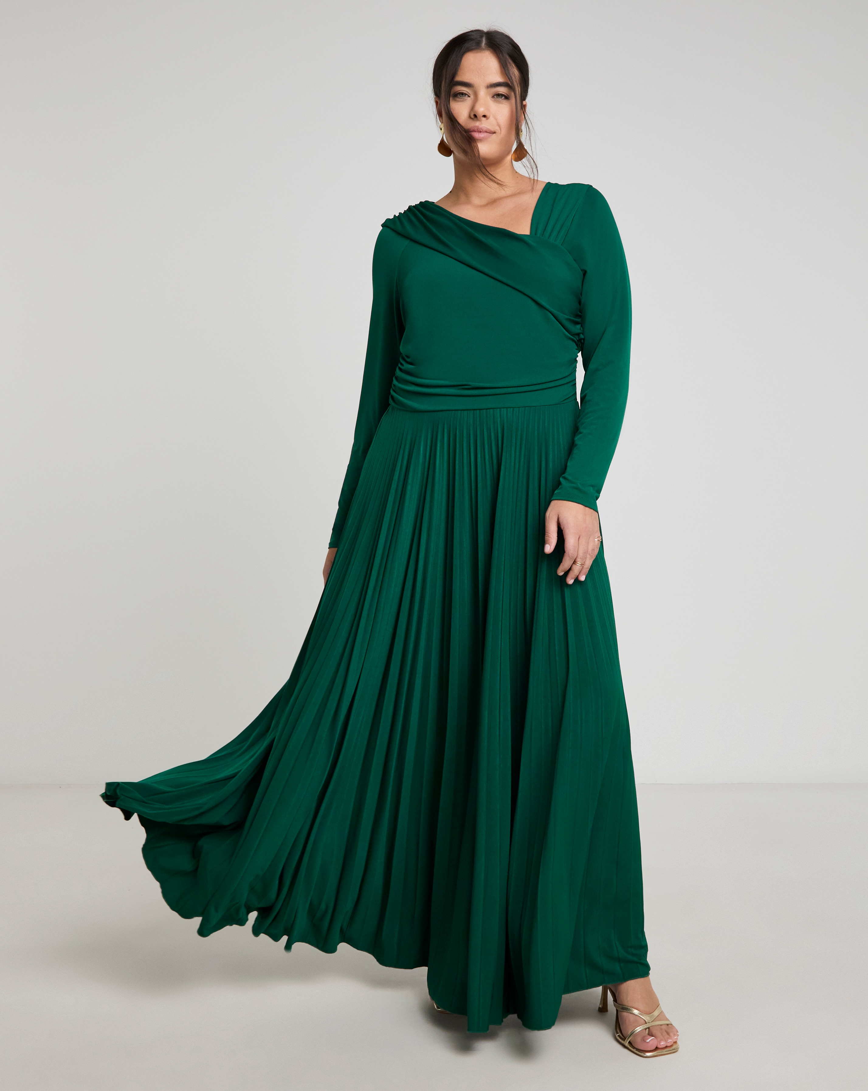 Joanna Hope Pleated Jersey Dress