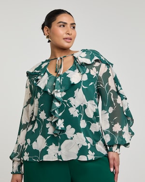 Joanna Hope Romantic Ruffle Blouse - Image 1