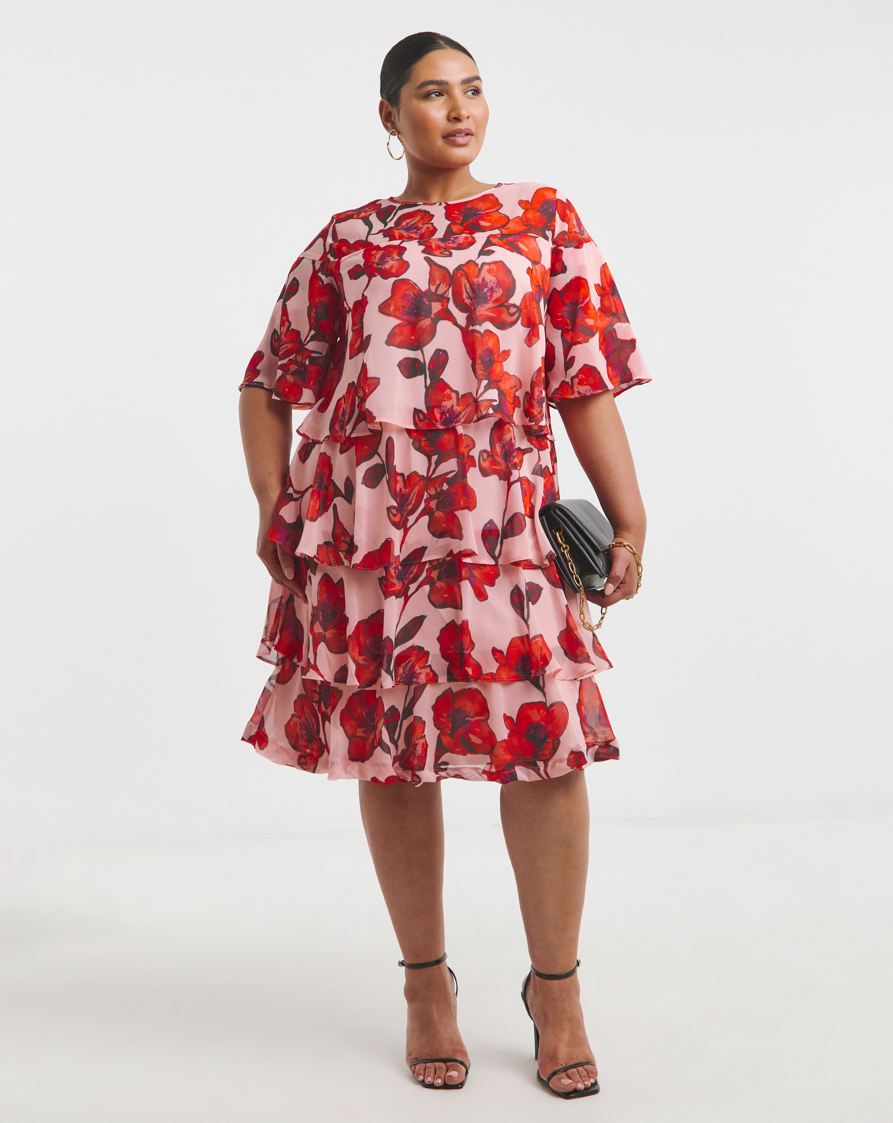 Joanna Hope Tiered Shift Dress