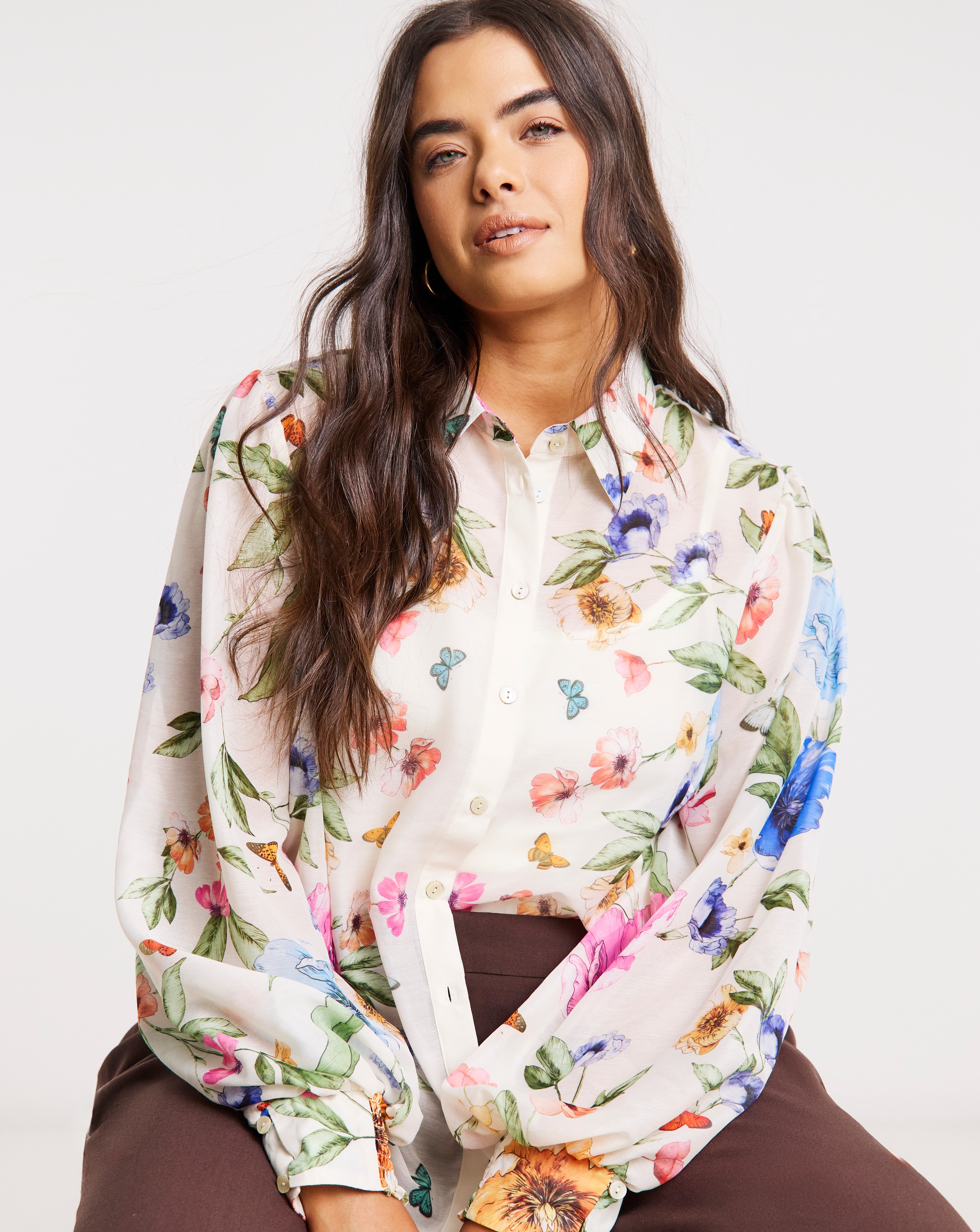 New In - Joanna Hope Floral Shirt