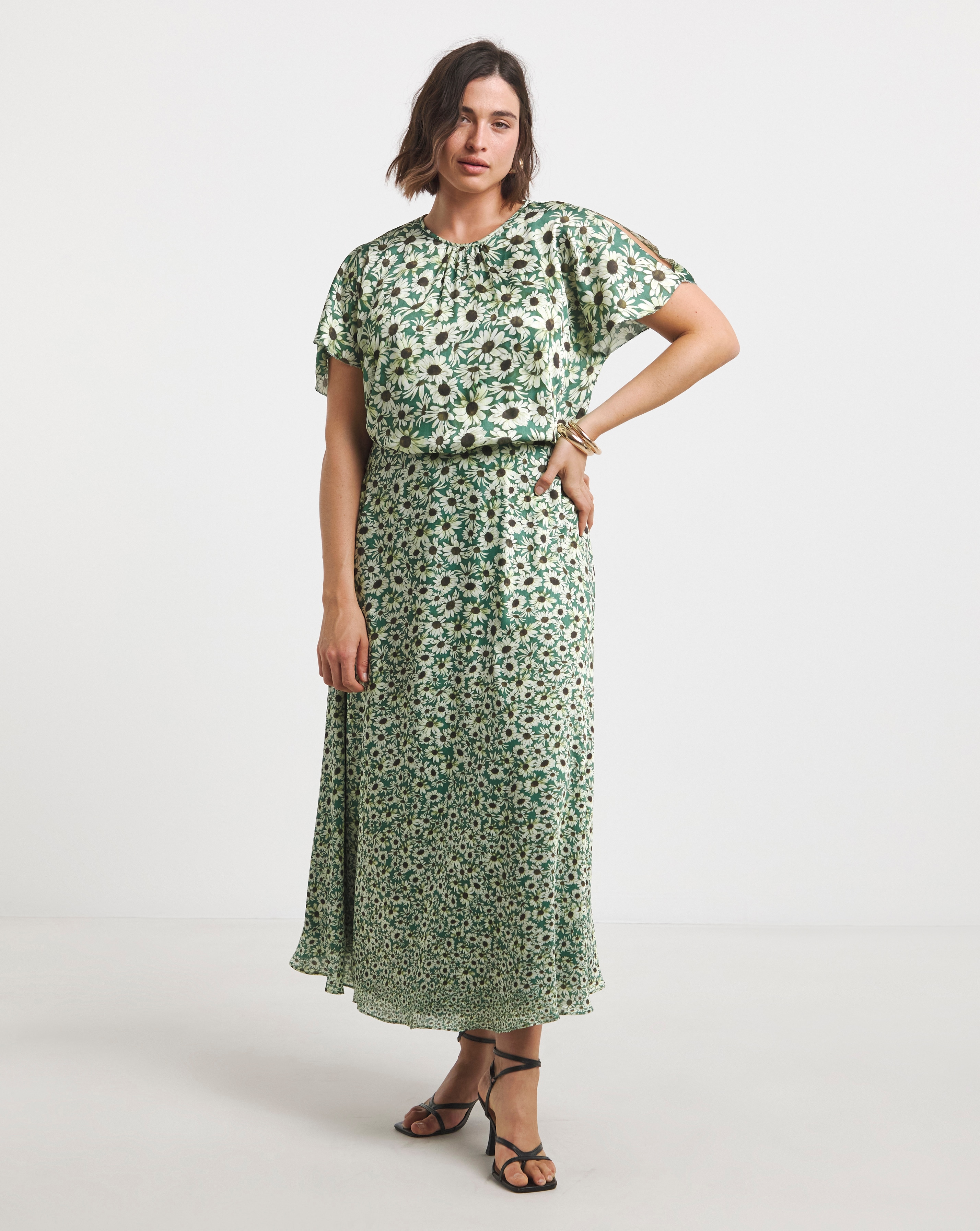Joanna Hope Split Sleeve Maxi Dress