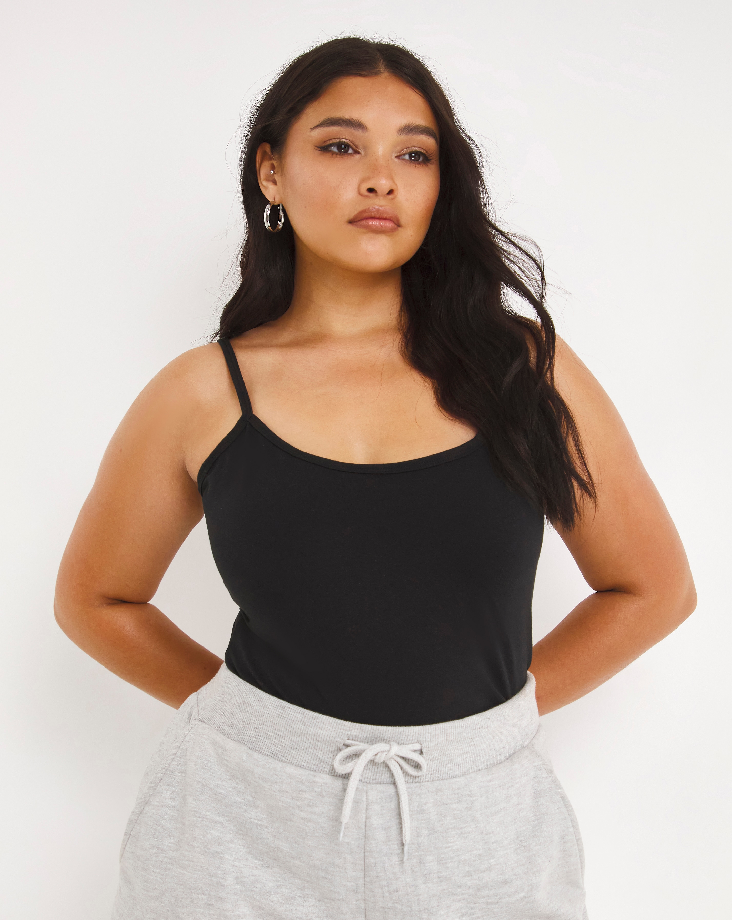 Black Cami Vest With Adjustable Straps