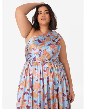 Anaya With Love Leaf Print Maxi Dress