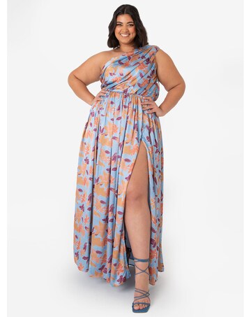 Anaya With Love Leaf Print Maxi Dress