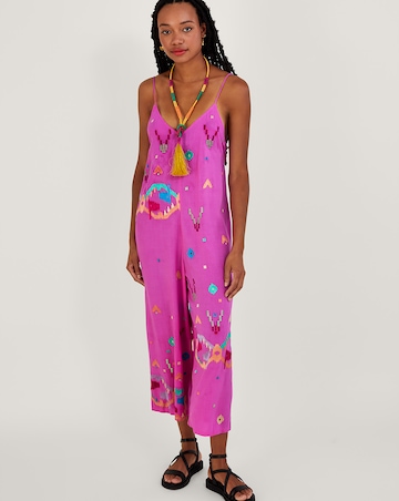 Monsoon Geometric Embroidered Jumpsuit