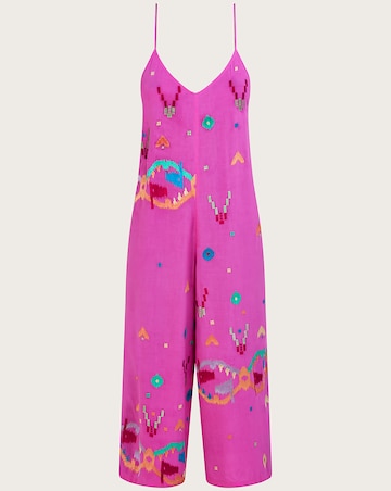 Monsoon Geometric Embroidered Jumpsuit