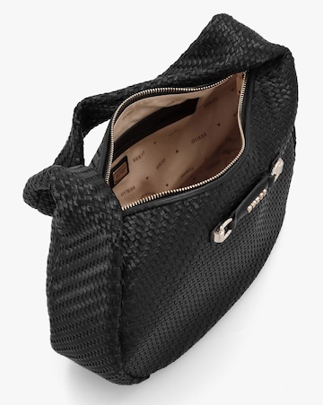 Guess Francy Woven Black Hobo Bag
