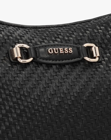 Guess Francy Woven Black Hobo Bag
