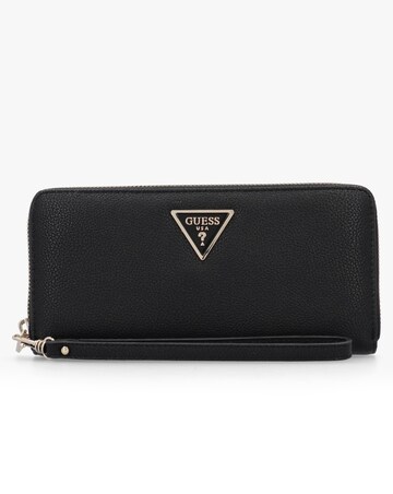 Guess Large Laurel Black Zip Around Wallet