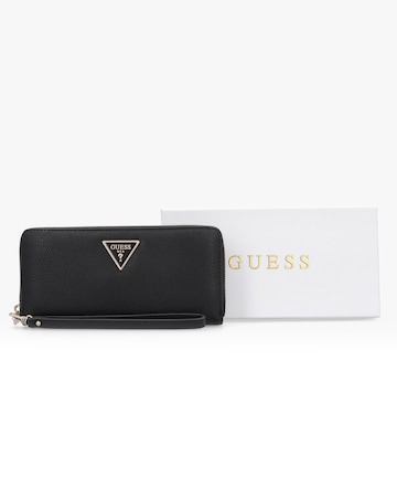 Guess Large Laurel Black Zip Around Wallet
