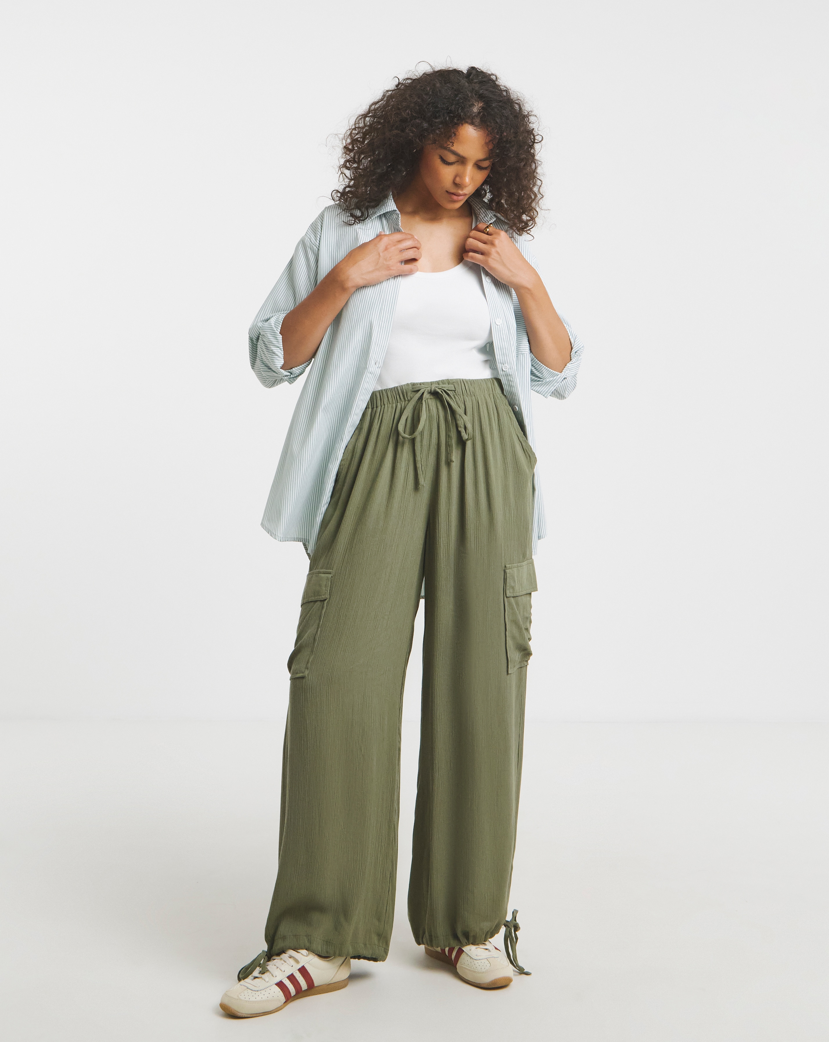 Crinkle Utility Trousers