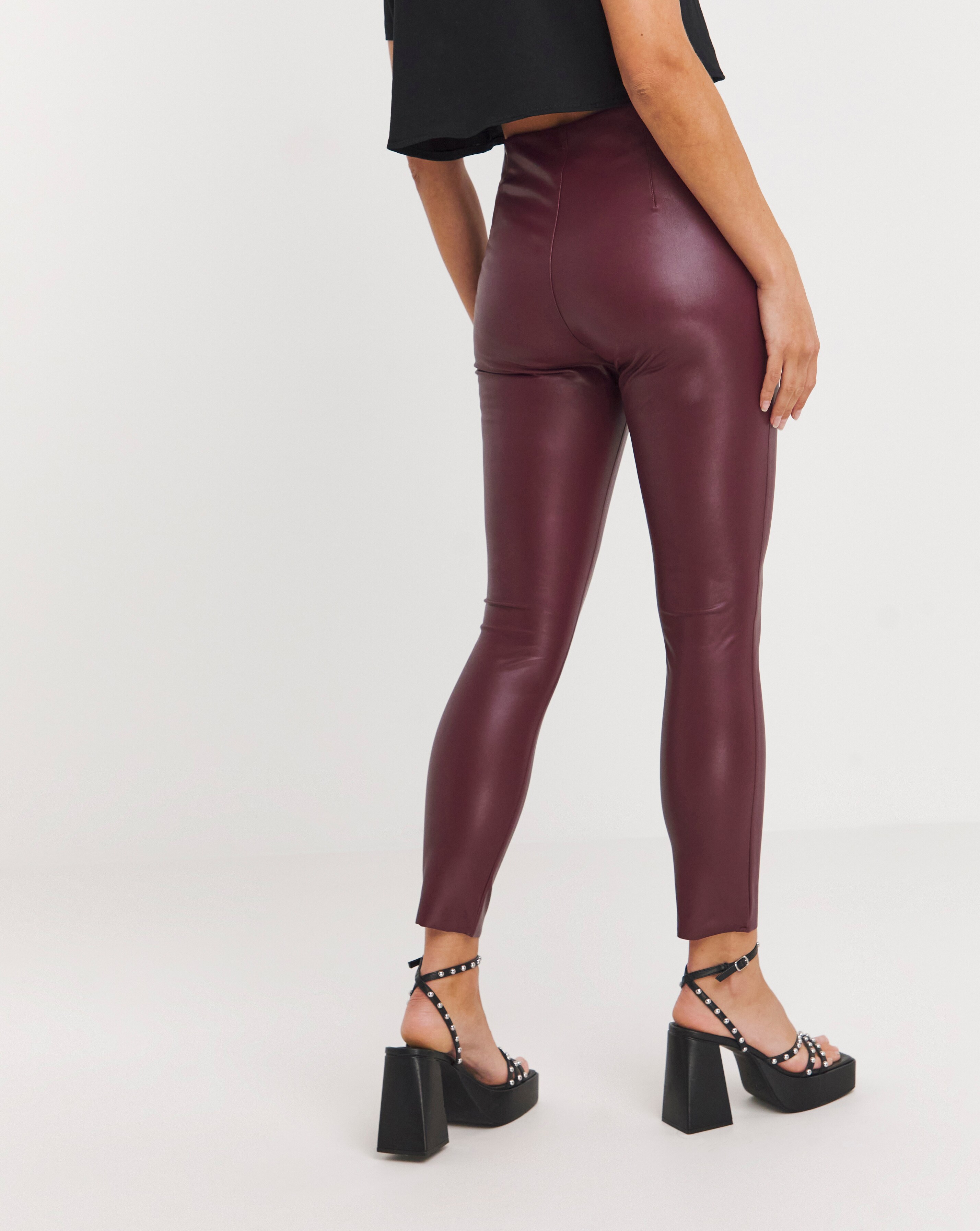 Stretch best sale pu leggings