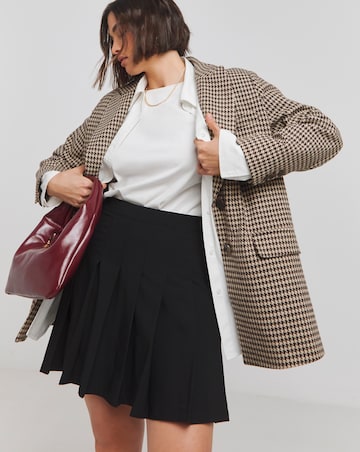 Black Pleated Mini Skirt