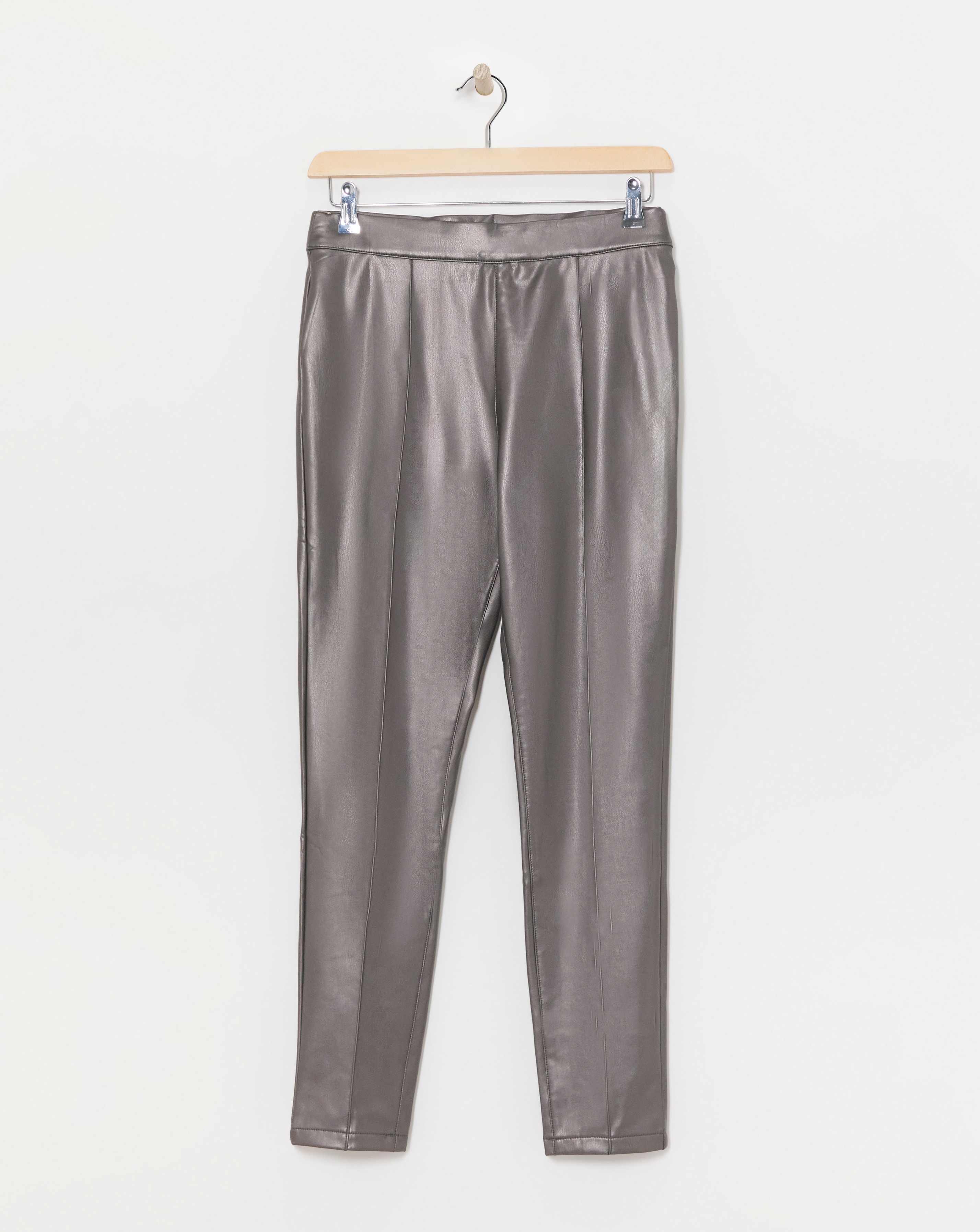 Seam Detail PU Leggings