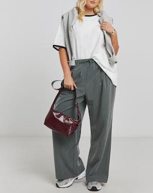 Drawcord Waist Wide Leg Trousers - Image 2
