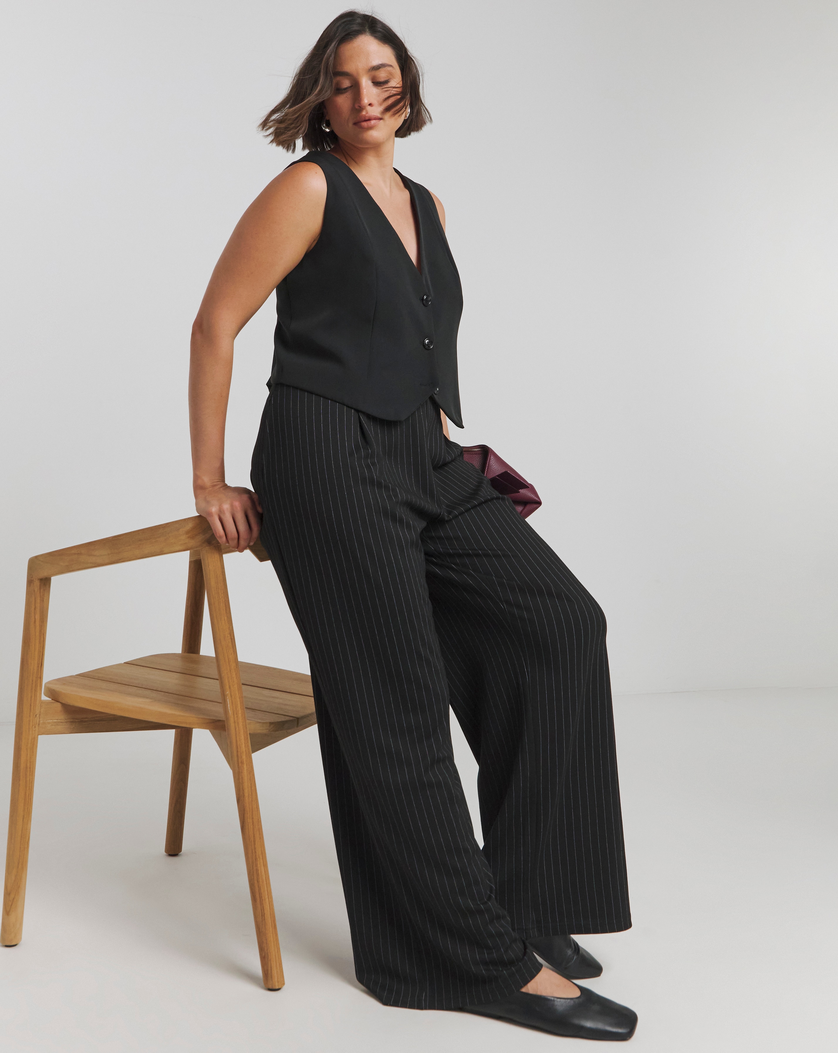 Ponte Wide Leg Trousers