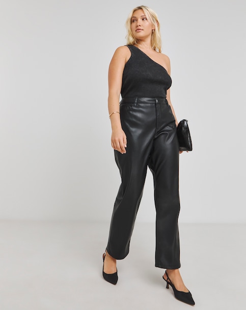 PU Straight Leg Trousers