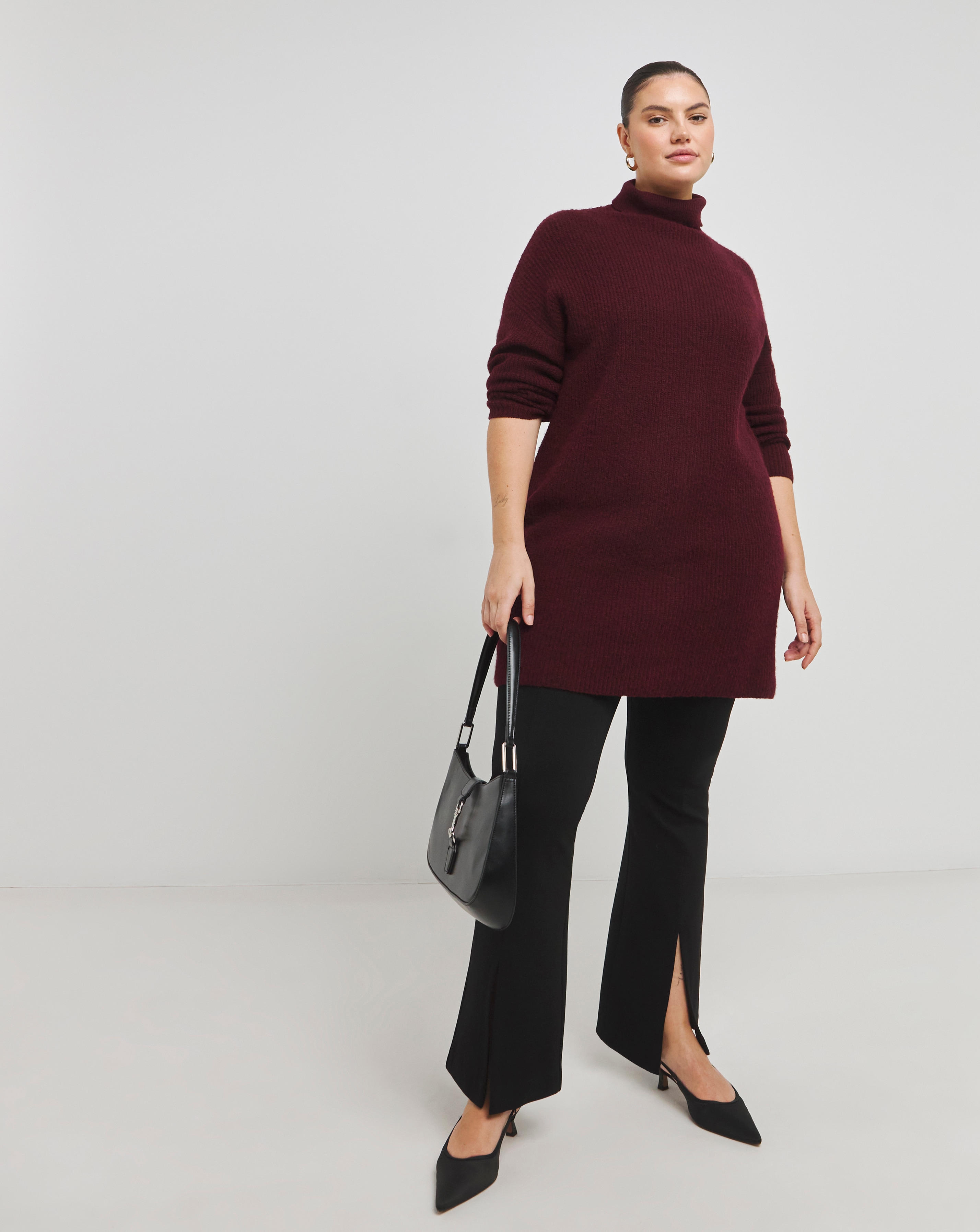 Ponte Skinny Split Hem Leggings