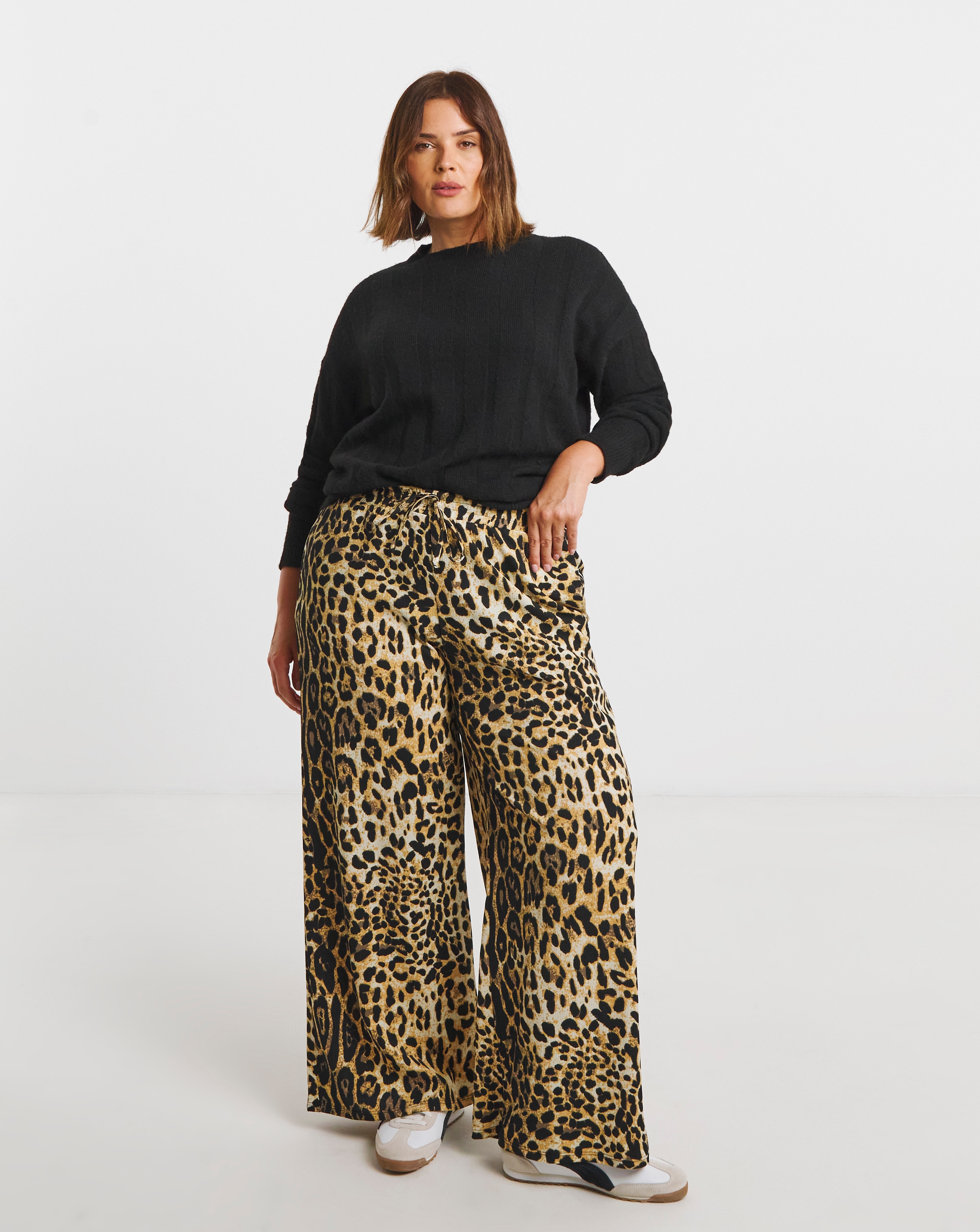 New In - Drawcord Wide Leg Trousers