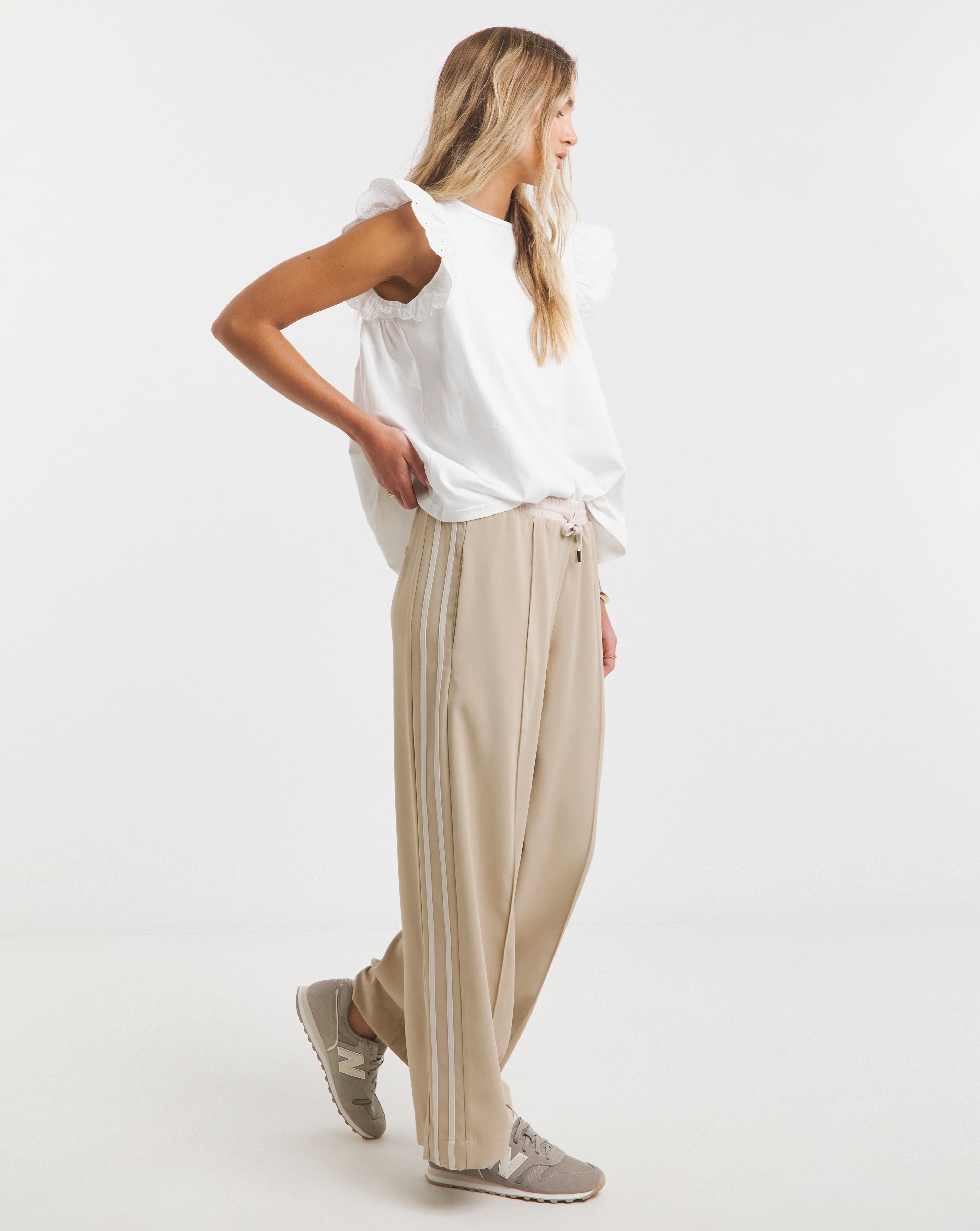 Contrast Waist Side Stripe Trouser