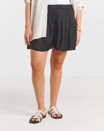 Black Woven Flippy Shorts