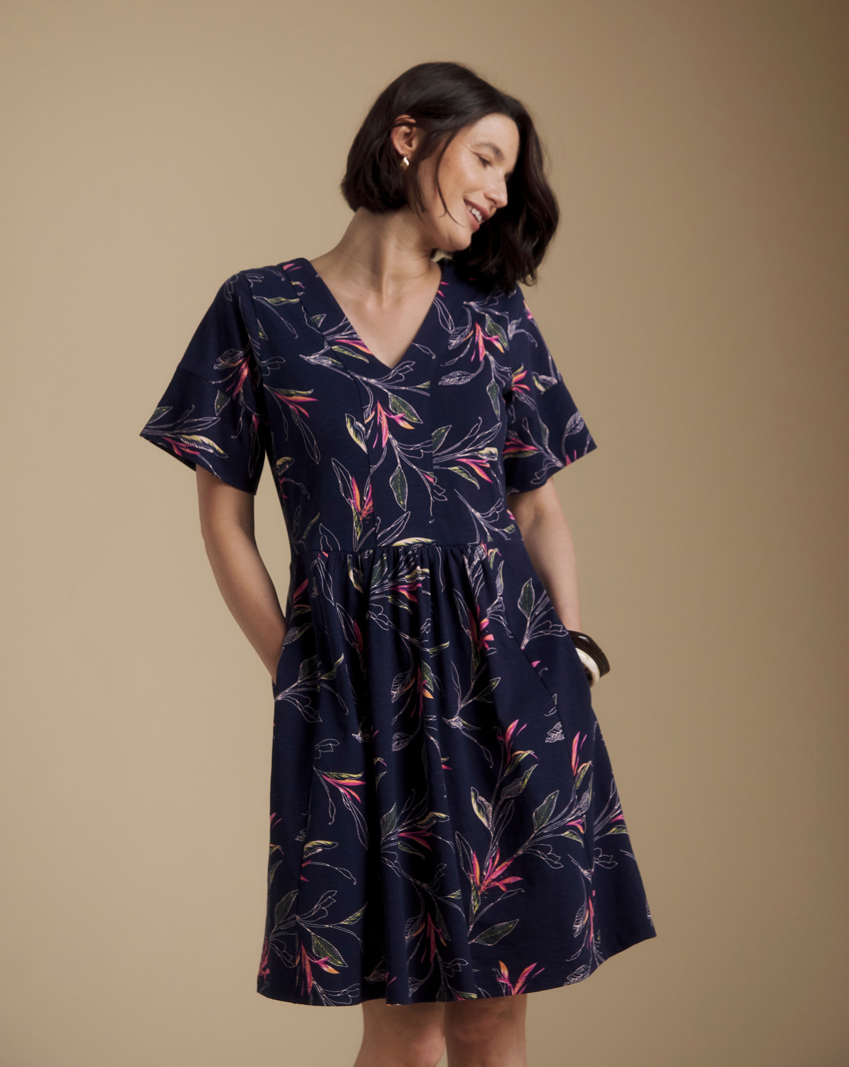 Julipa Printed Cotton Jersey Shift Dress